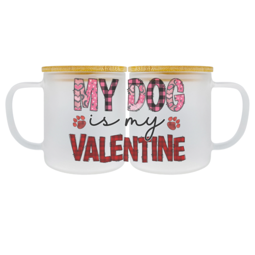 17oz Glass Coffee Mug - Valentines Theme - Image 4