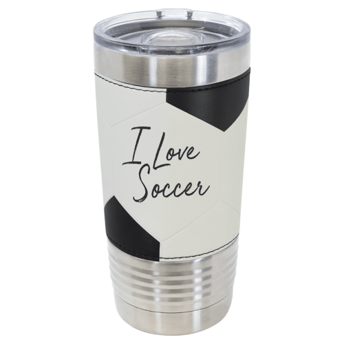 20 oz. Soccer Leatherette Tumbler