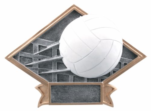 Volleyball Diamond Resin Plate California Trophy And Awards