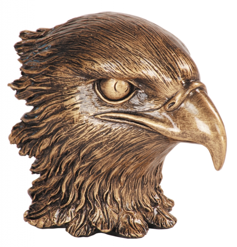 Antique Metallic Eagle Head Resin - California Trophy & Awards