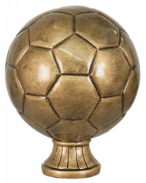 Antique Gold Soccer Ball Resin